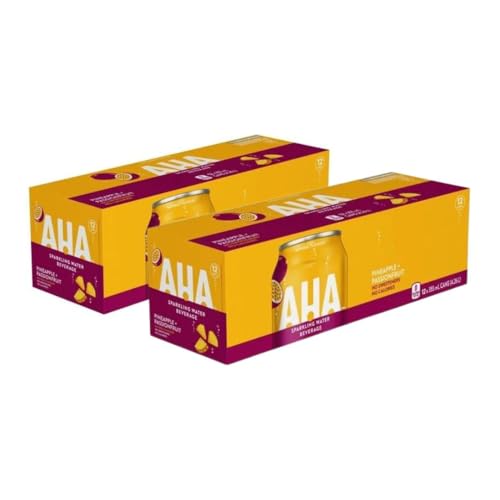 AHA Pineapple + Passionfruit Fridge Pack Cans box