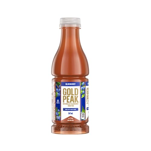 Gold Peak Blueberry Iced Tea Made with Cane Sugar Bottled in Canada, 547ml/18.5 fl. oz (Shipped from Canada)
