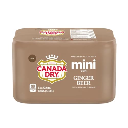 Canada Dry Ginger Beer, 100% Natural Flavor, 6 x 222ml/7.5 fl. oz (Shipped from Canada)
