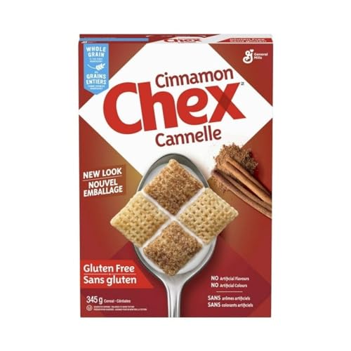 Cinnamon Chex Breakfast Cereal, Gluten Free, Whole Grains, 345g/12.2 oz (Shipped from Canada)