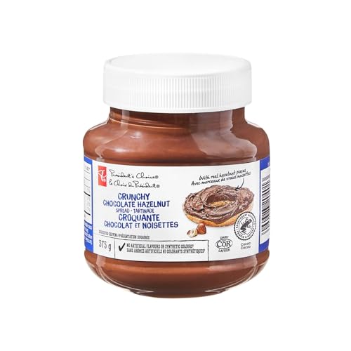 President's Choice Crunchy Chocolate Hazelnut Spread, 375g/13.2 oz (Shipped from Canada)