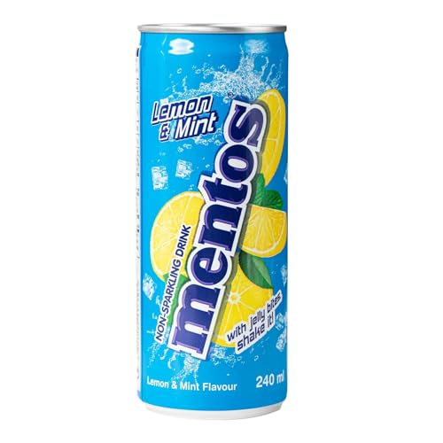 Mentos Non-Sparkling Drink Lemon And Mint, 2 x 240ml/8.12 fl. oz (Shipped from Canada)
