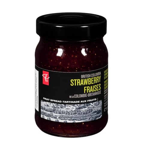 PRESIDENT'S CHOICE BLACK LABEL Fruit Spread, British Columbia Strawberry, 370 ml/12.5 fl. oz (Shipped from Canada)
