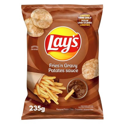 Lays Fries and Gravy Potato Chips Family Bag