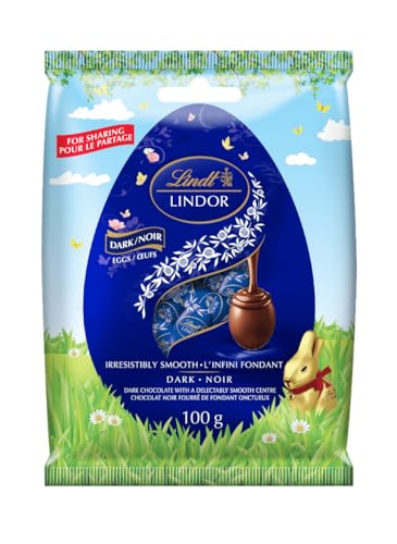 Lindor Dark Chocolate Mini Eggs Bag, 100g/3.5 oz (Shipped from Canada)