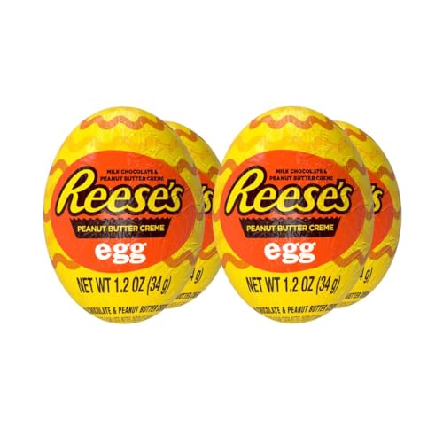 Reese Milk Chocolate Peanut Butter Creme Eggs, 34g/1.2 oz (Pack of 4) Shipped from Canada