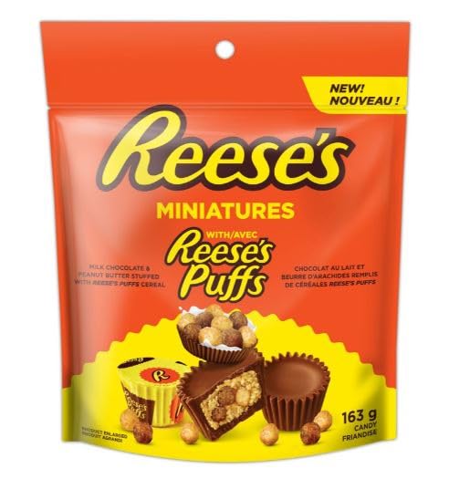 Reese's Miniatures with Puffs Cereal Milk Chocolate Peanut Butter Cups, 163g/5.51oz (Shipped from Canada)