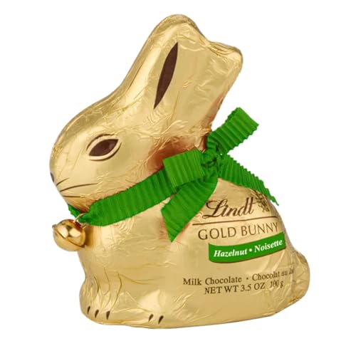 Lindor Gold Bunny Hazelnut Milk Chocolate Easter Bunny, 100g/3.5 oz (Shipped from Canada)