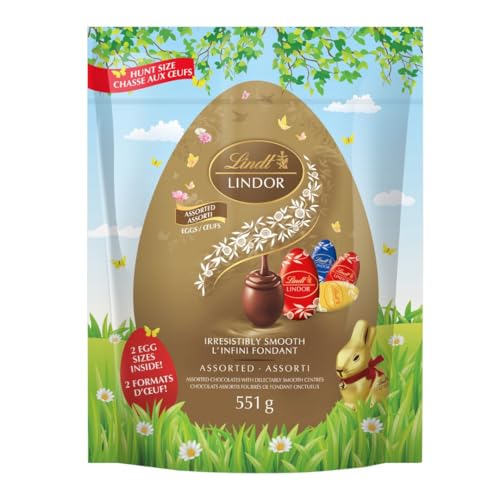 Lindor Assorted Easter Egg Hunt Chocolate Eggs and Mini Eggs Bag, 551g/19.4oz (Shipped from Canada)