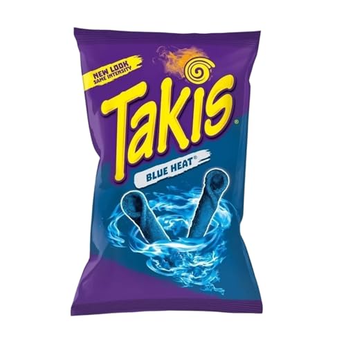 Takis Blue Heat Hot Chili Tortilla Chips, 260g/9.2oz (Shipped from Canada)