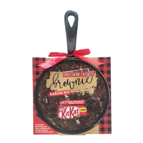 Mini Chocolate Brownie Christmas Cast Iron Skillet Baking KitKat - Limited Edition, 540g/1.19 lbs (Shipped from Canada)