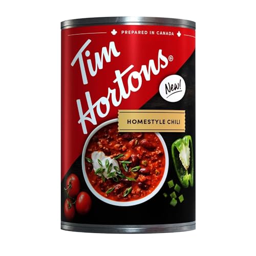 Tim Hortons Homestyle Beef Chili Soup, Ready-to-Serve, 425g/15 oz (Shipped from Canada)