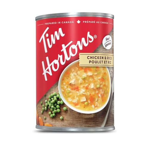 Tim Hortons Soup, Chicken & Rice Soup, Ready-to-Serve, 540mL/18.2 fl. oz (Shipped from Canada)