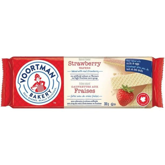 Voortman Bakery Strawberry Wafers 300g/10.6 oz (Shipped from Canada)