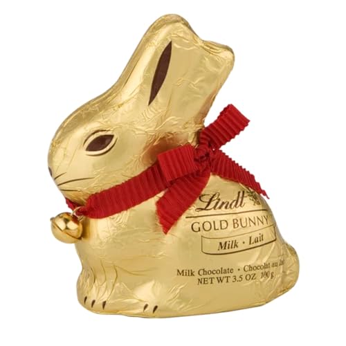 Lindor Gold Bunny Milk Chocolate Easter Bunny, 100g/3.5 oz (Shipped from Canada)