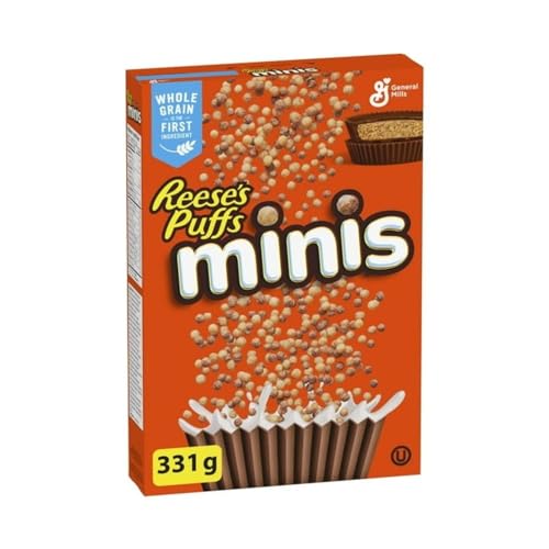 Reese's Puffs Minis Cereal, Puffs Minis Breakfast Cereal, 331g/11.7 oz (Shipped from Canada)