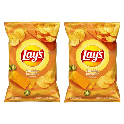 Lays Cheddar Jalapeno Flavored Potato Chips pack of 2