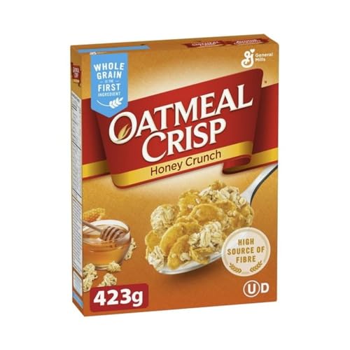 Oatmeal Crisp Breakfast Cereal, Honey Crunch, High Fibre and Whole Grains, 423g/14.9 oz (Shipped from Canada)