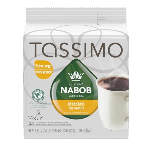 Tassimo Nabob Breakfast Blend Coffee Single Serve T-Discs, 14 ct Box, 14 T-Discs, 123g/4.3oz (Shipped from Canada)