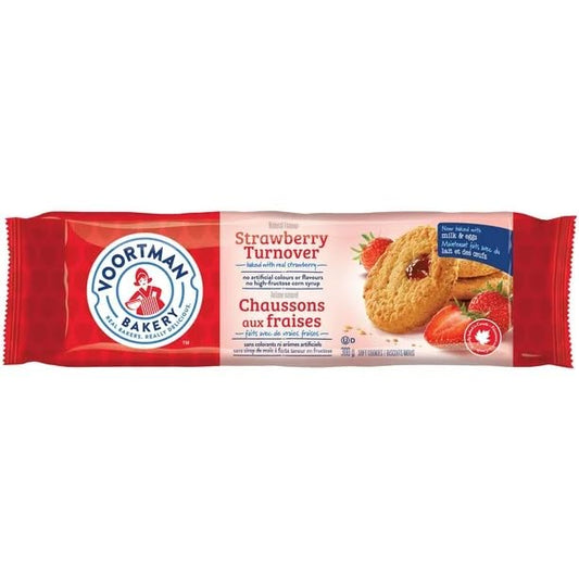 Voortman Strawberry Turnover Cookies 300g/10.6oz (Shipped from Canada)