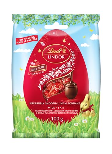 Lindor Milk Chocolate Mini Eggs Bag, 100g/3.5 oz (Shipped from Canada)