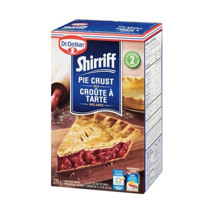 Dr Oetker Shirriff Pie Crust Mix, Makes 2 Crusts, Flakey Pie Dough Mix, 270g/9.5 oz (Shipped from Canada)