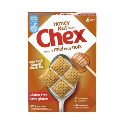 Honey Nut Chex Breakfast Cereal, Gluten Free, Whole Grains, 354g/12.5 oz (Shipped from Canada)