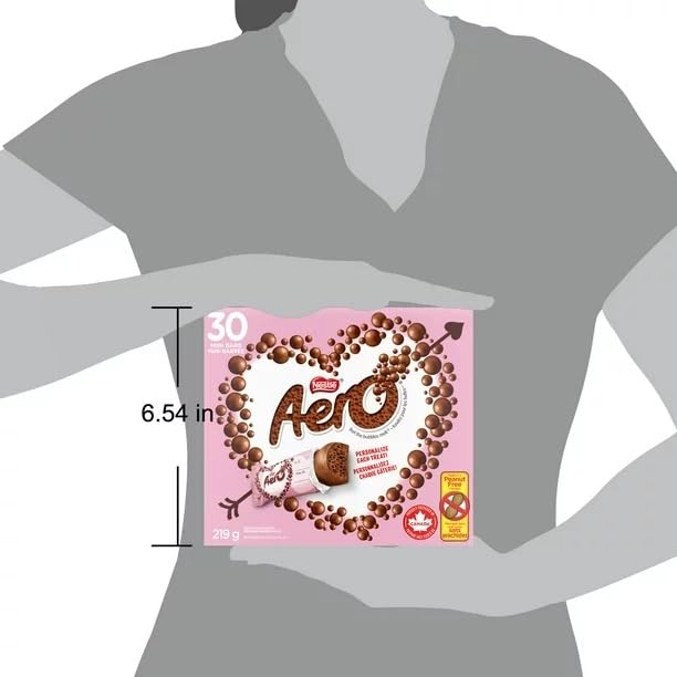 AERO Valentine's Minis Milk Chocolate, 30 Count, 219g/7.7 oz (Shipped from Canada)