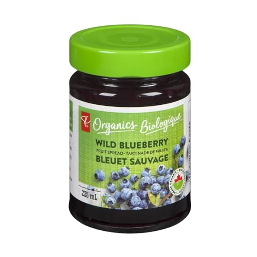 President's Choice Organics, Organic Fruit Spread Wild Blueberry, 235 ml/7.9 fl. oz (Shipped from Canada)
