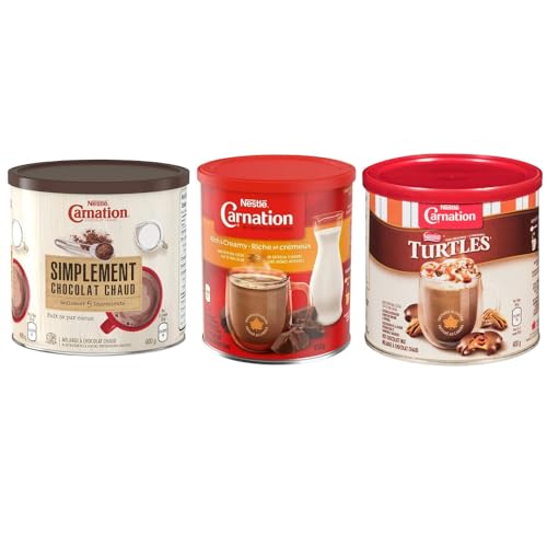 Nestle Carnation Variety Hot Chocolate, Turtles, Simply 5 and Rich & Creamy, (Pack of 3) Shipped from Canada
