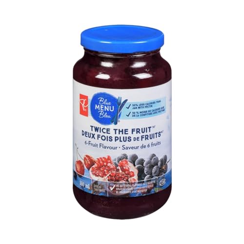 President's Choice Blue Menu Twice The Fruit 6-Fruit Flavour Spread, 500 ml/16.9 fl. oz (Shipped from Canada)