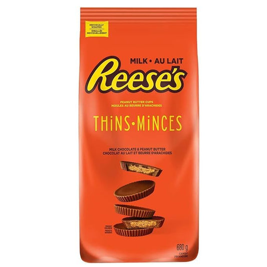 Reese’s Thins Peanut Butter Cups Milk Chocolate 680g/23.98oz (Shipped from Canada)