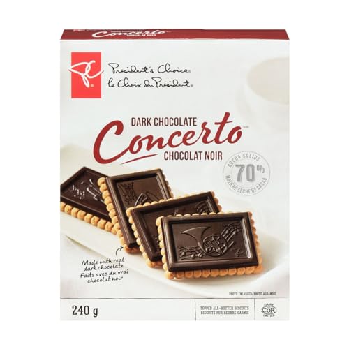 PRESIDENTS CHOICE Dark Chocolate Concerto Biscuits