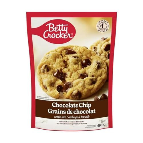 Betty Crocker Cookie Mix, Chocolate Chip, 22 Servings, 496g/17.5 oz (Shipped from Canada)