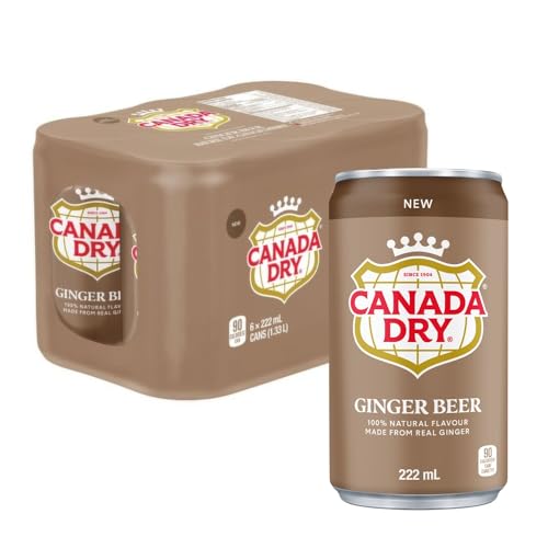 Canada Dry Ginger Beer, 100% Natural Flavor, 6 x 222ml/7.5 fl. oz (Shipped from Canada)