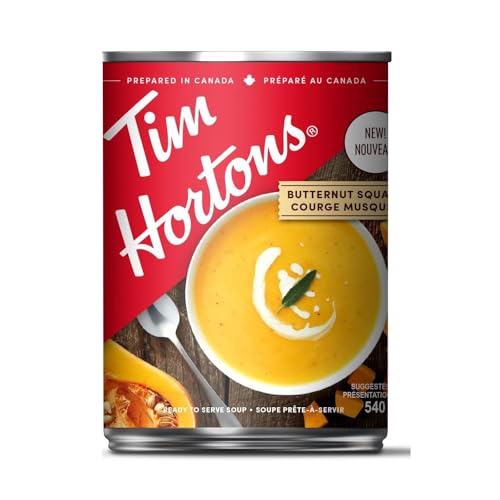 Tim Hortons Butternut Squash Soup, Ready-to-Serve, 540mL/18.3 fl. oz (Shipped from Canada)