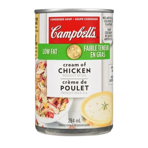 Campbell's Low Fat Cream of Chicken Soup, Made with Lean Chicken & Cream, 284 mL/9.6 fl. oz (Shipped from Canada)