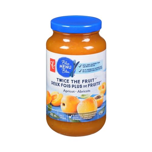 President's Choice Blue Menu Twice The Fruit Apricot Spread, 500 ml/16.9 fl. oz (Shipped from Canada)