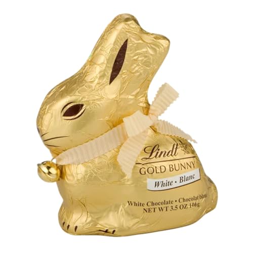 Lindor Gold Bunny White Chocolate Easter Bunny, 100g/3.5 oz (Shipped from Canada)