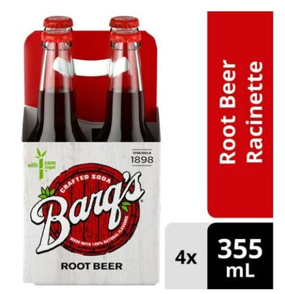 Barq's Crafted Root Beer Glass Bottles 355ml/12 fl. oz (Shipped from Canada)