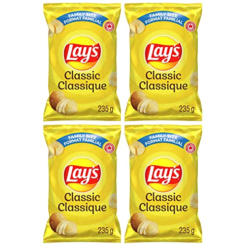Lays Classic Potato Chips Family Bag pack of 4