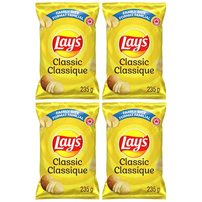 Lays Classic Potato Chips Family Bag pack of 4