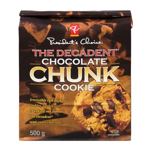 President's Choice The Decadent Chocolate CHUNK Cookie 500g/17.63oz (Shipped from Canada)
