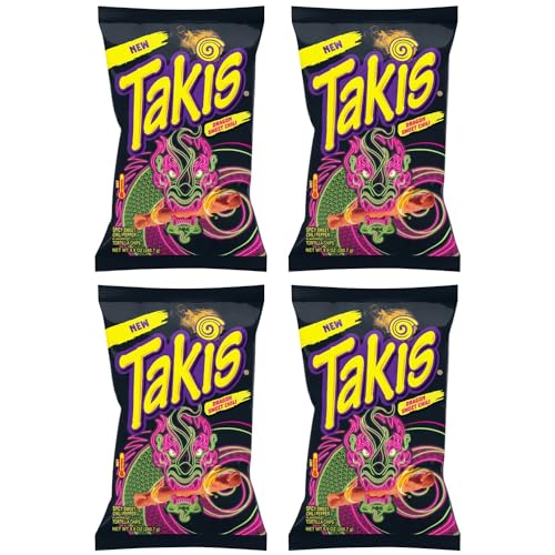 Takis Dragon Spicy Sweet Chili Pepper pack of 4