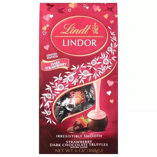 Lindt Lindor Dark Chocolate Strawberry Truffles, 150g/5.3oz (Shipped from Canada)