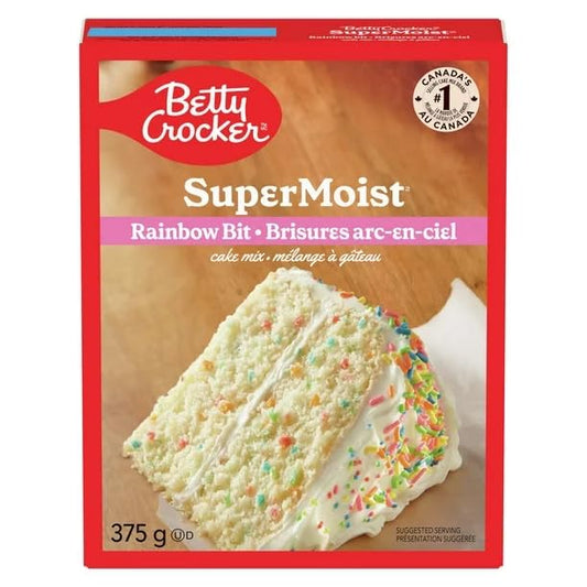 Betty Crocker Super Moist Rainbow Bit Cake Mix, 375g/13.2 oz (Shipped from Canada)