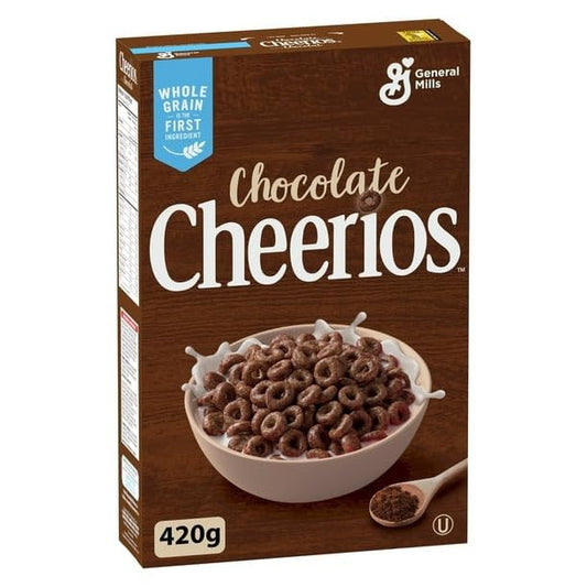 Chocolate Cheerios Breakfast Cereal, Whole Grains, 420g/14.8 oz (Shipped from Canada)