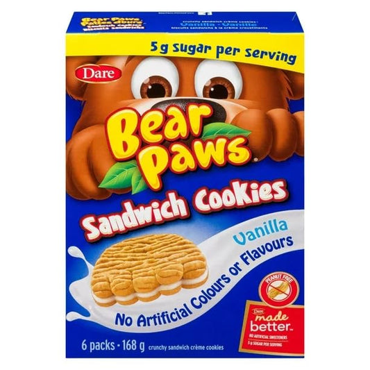 Dare Bear Paws Vanilla Sandwich Cookies
