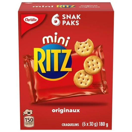 Christie Mini Ritz Snak Paks, Original, 180g/6.3 oz (Shipped from Canada)