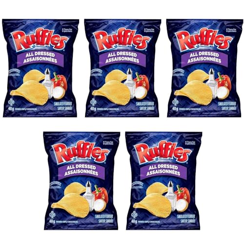Ruffles All Dressed Chips Snack Bag pack of 5